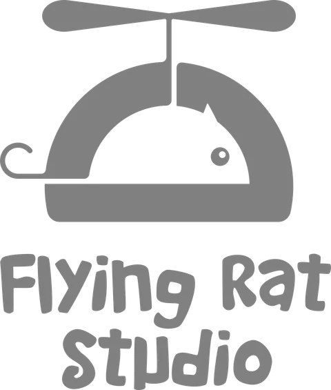 View Flying Rat Studio Logo — Gray